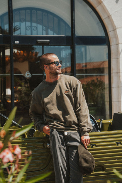 Pull-in Patch Crew Neck Branco