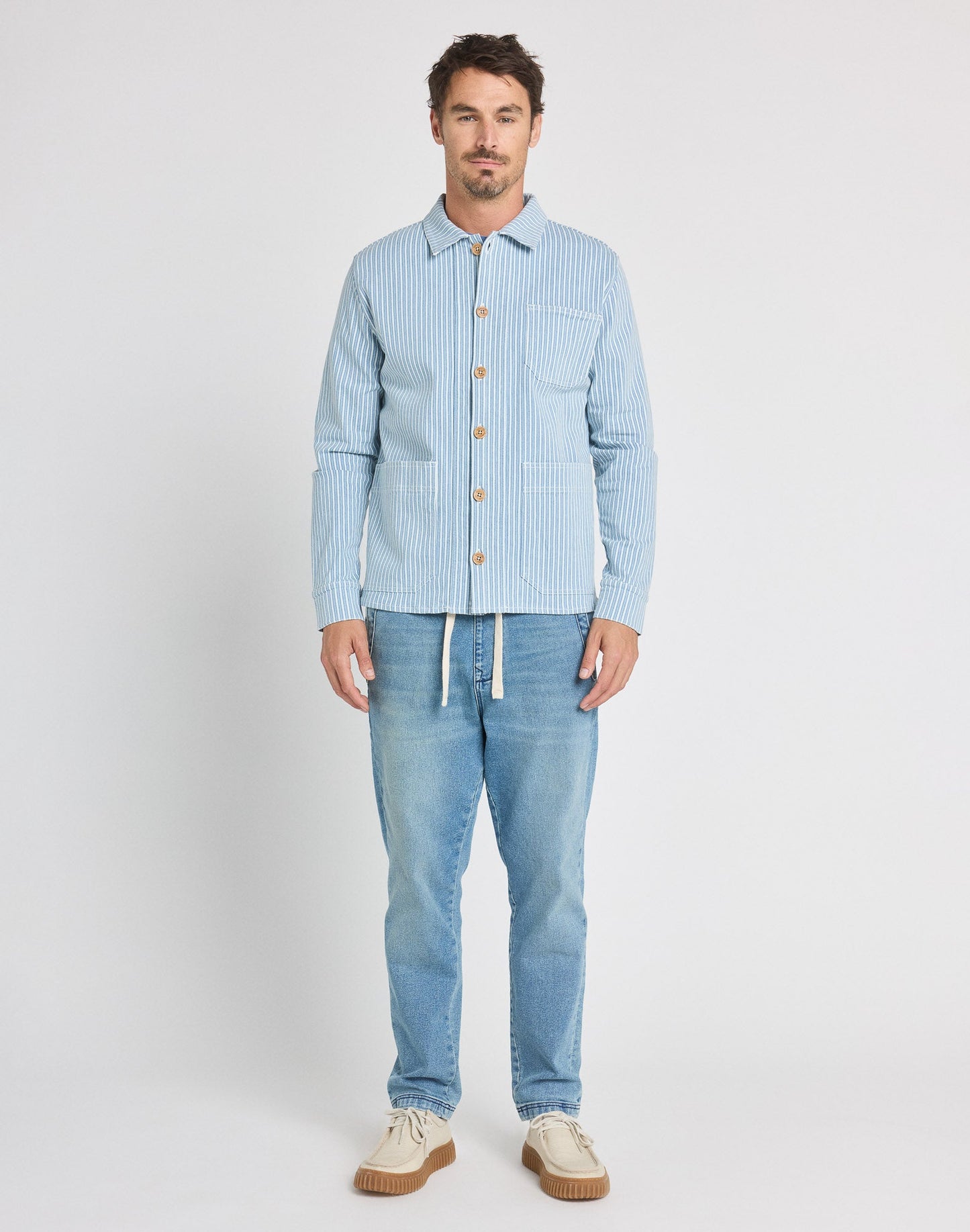 Pull-in Worker Light Stripe Jacket