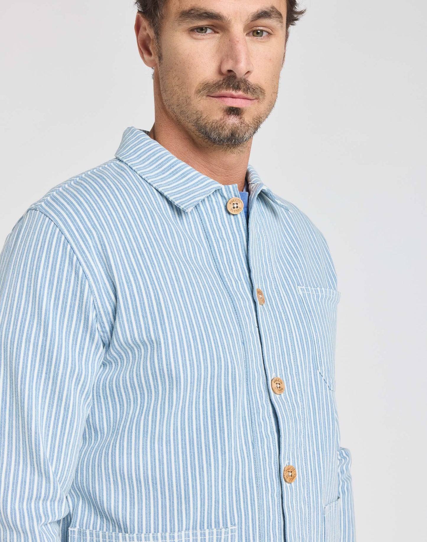 Pull-in Worker Light Stripe Jacket