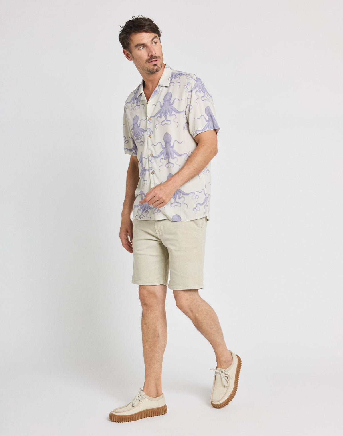 Pullin Dening Short Chino - Bone White