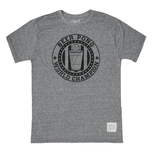 Retro Brand Beer Pong Champ Heather Grey Tee