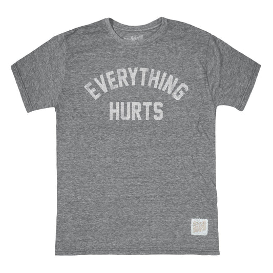 Retro Brand Everything Hurts Tee Heather Grey