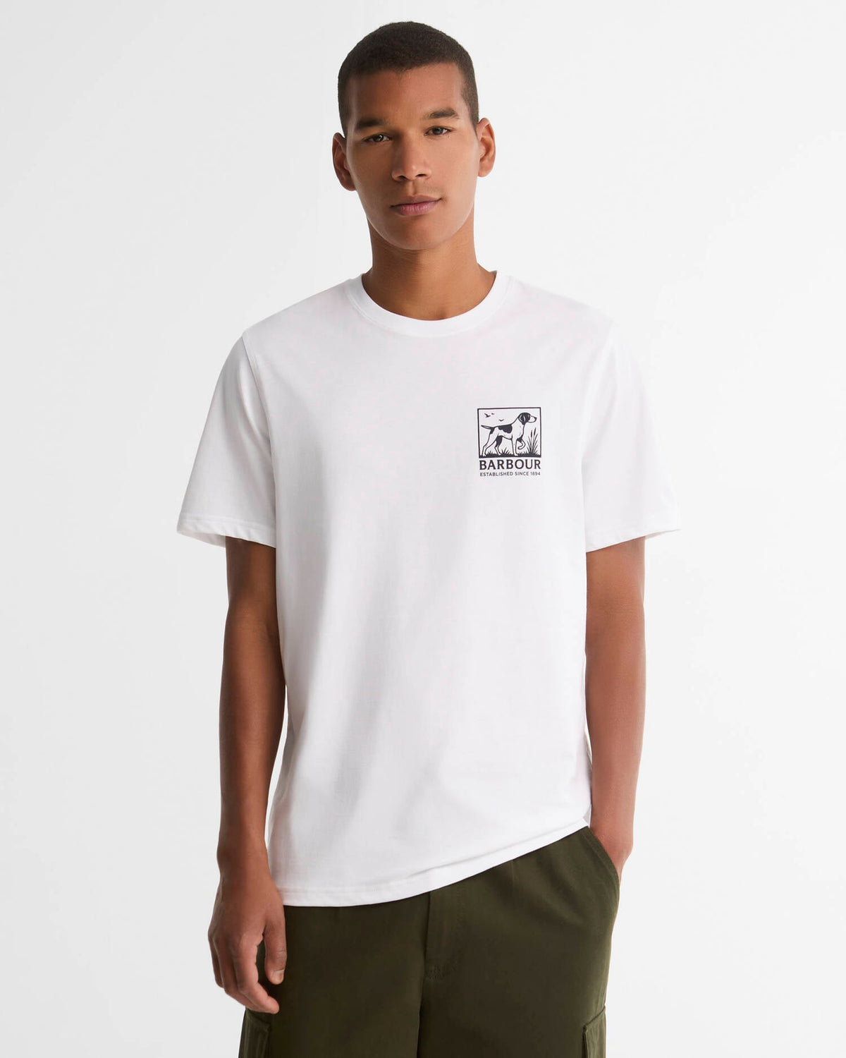 Barbour Setter Graphic Tailored T-Shirt - White
