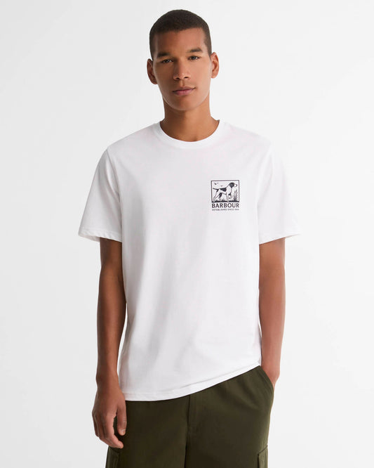 Barbour Setter Graphic Tailored T-Shirt - White