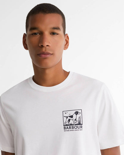 Barbour Setter Graphic Tailored T-Shirt - White