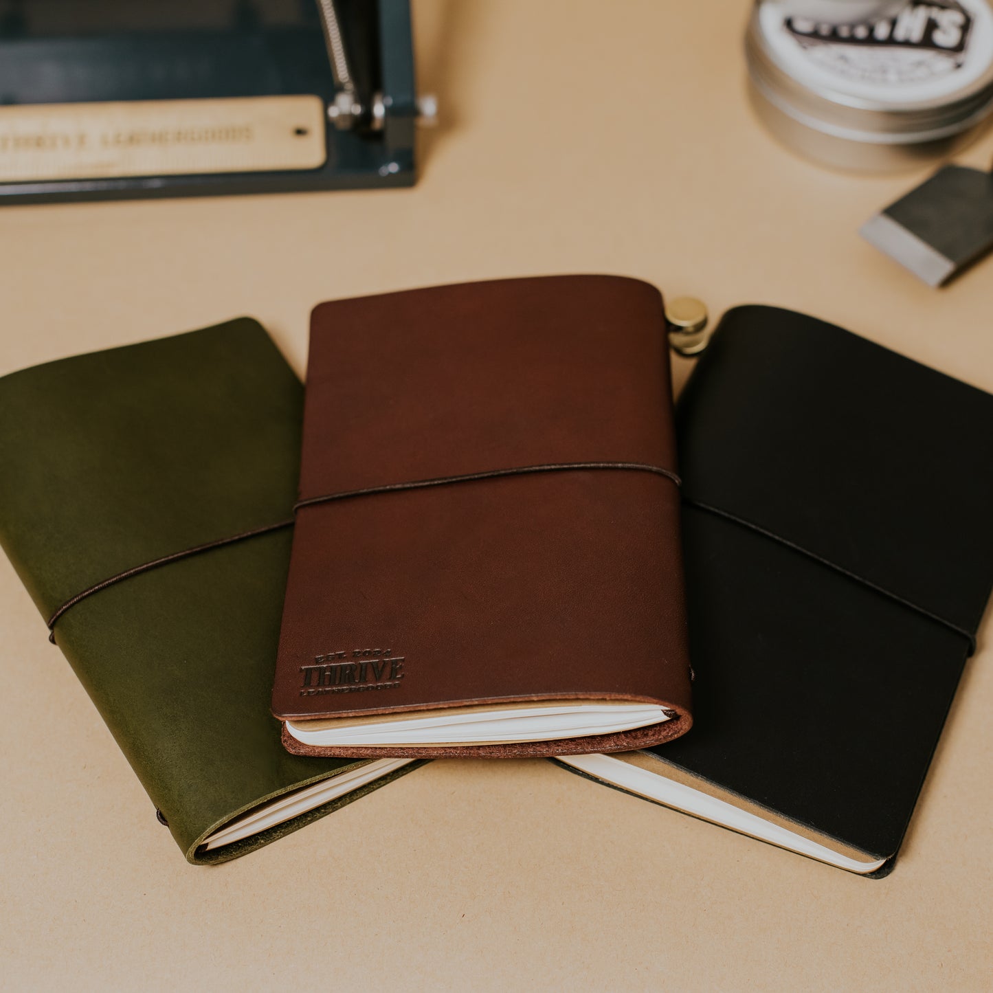 Thrive Leathergoods Full-grain Leather Notebook Cover