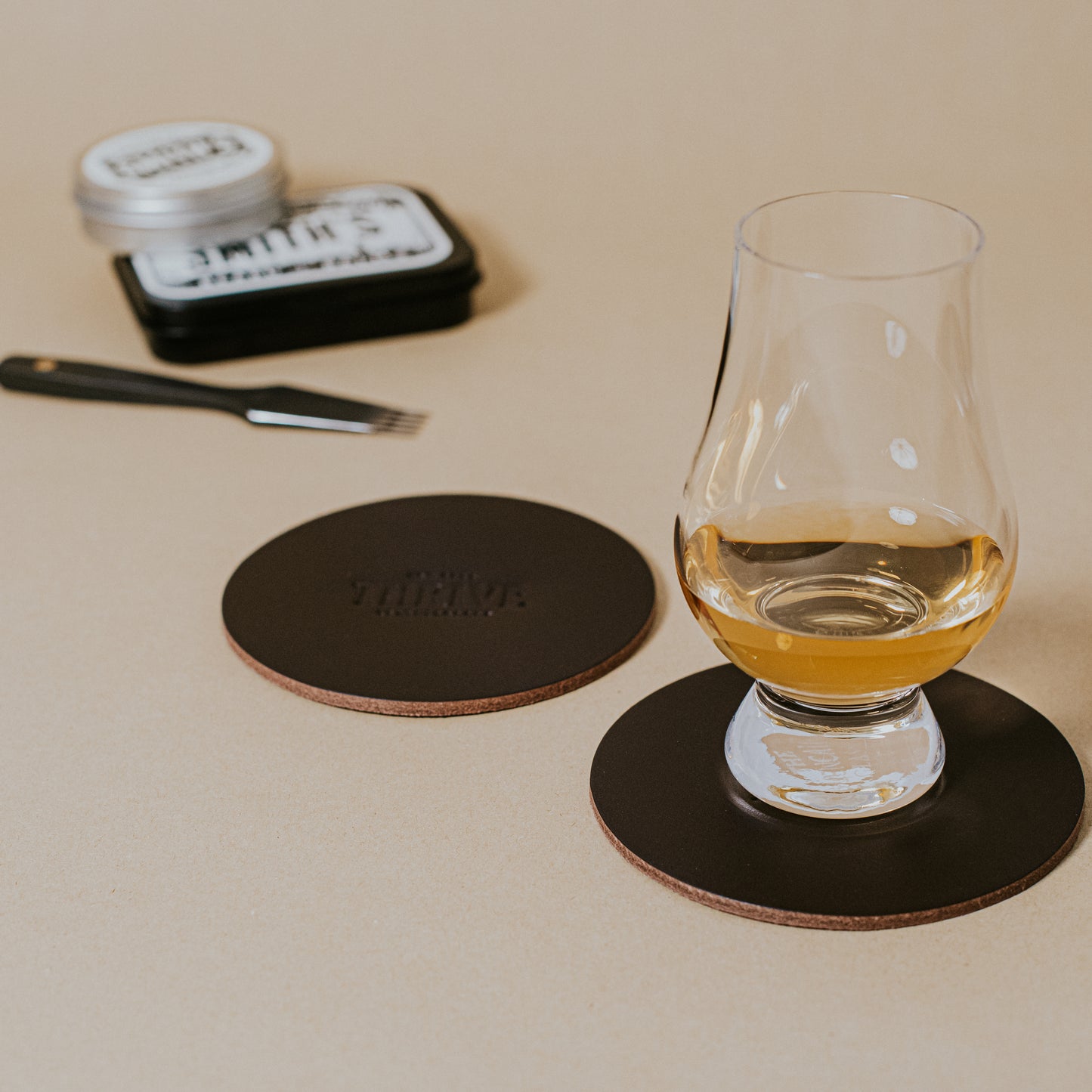 Thrive Leathergoods Full-grain Leather Coasters