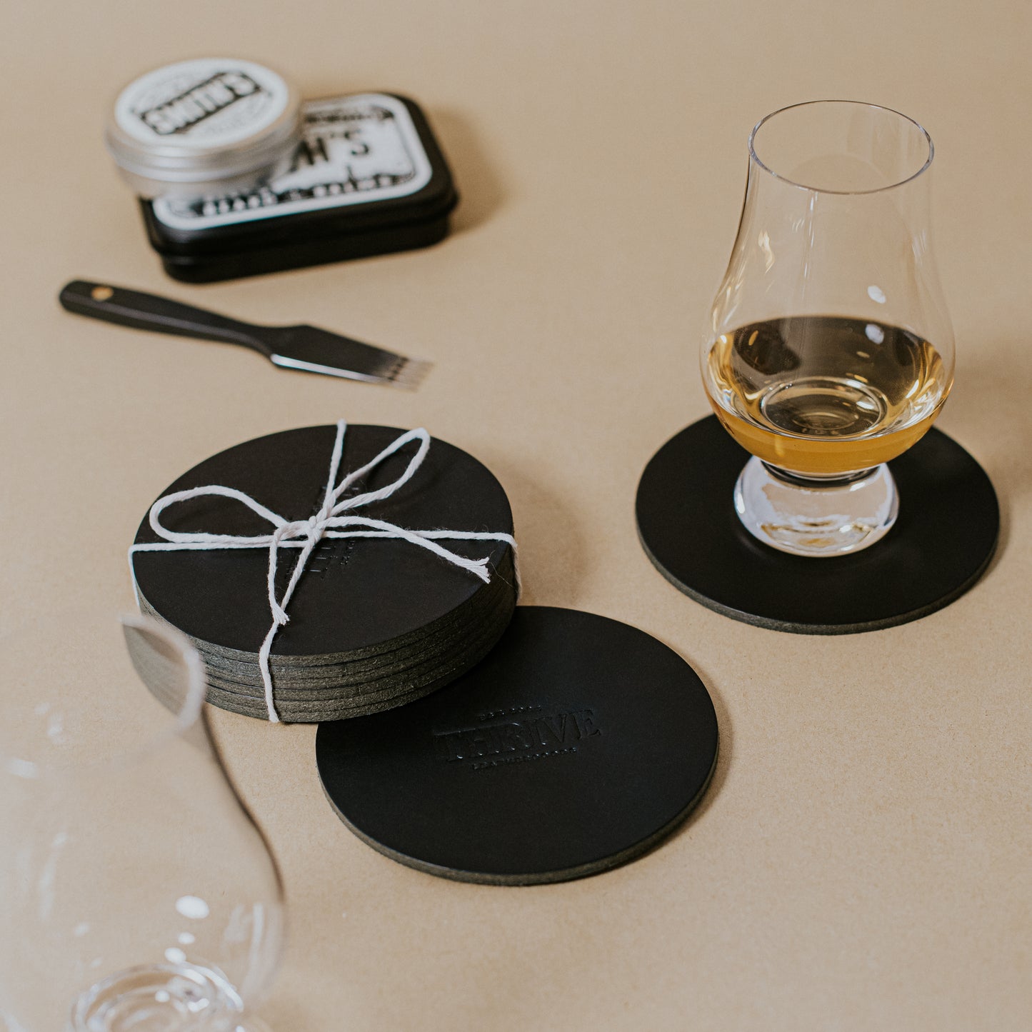 Thrive Leathergoods Full-grain Leather Coasters