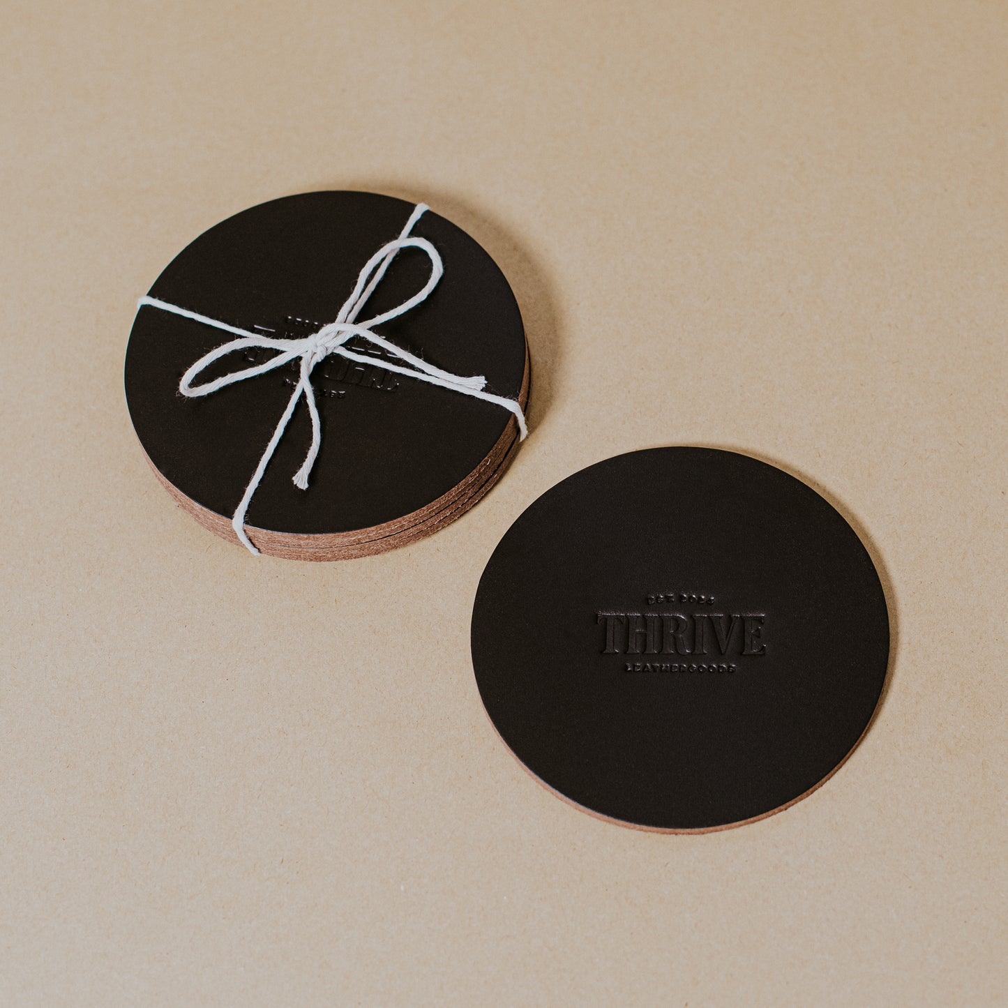 Thrive Leathergoods Full-grain Leather Coasters