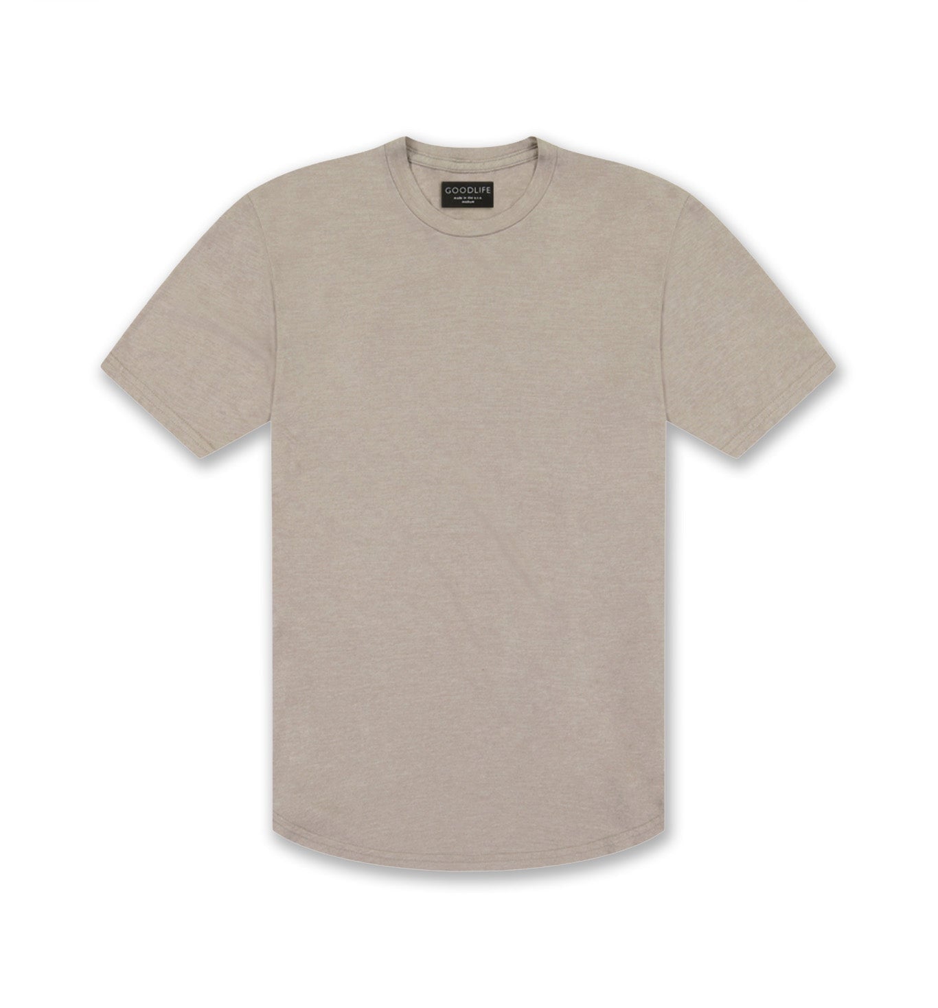 Goodlife Sun Faded Slub Scallop Crew TImber