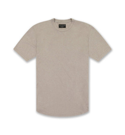 Goodlife Sun Faded Slub Scallop Crew TImber