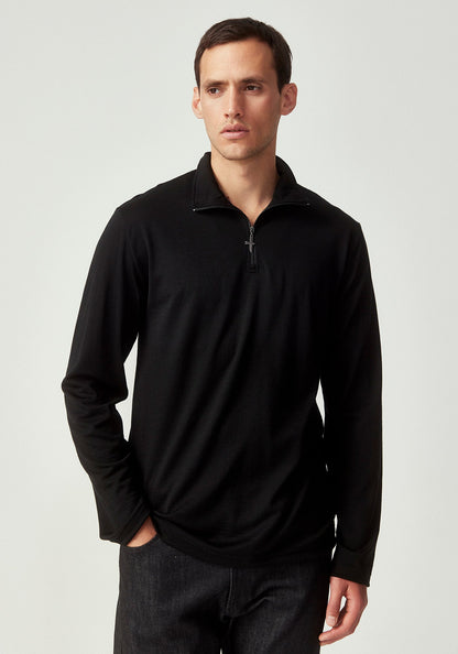 Untouched World Pua Zip Shirt - Black Knitted