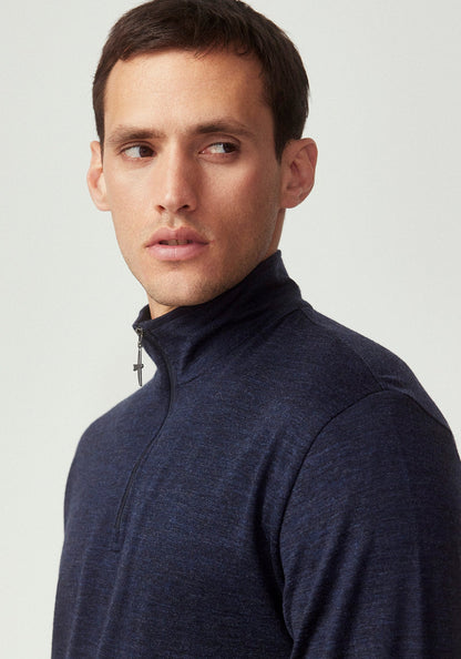 Untouched World Pua Zip Shirt - Dark Navy Knitted