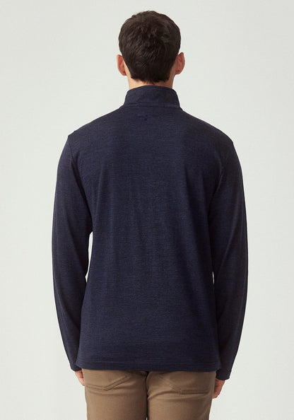 Untouched World Pua Zip Shirt - Dark Navy Knitted