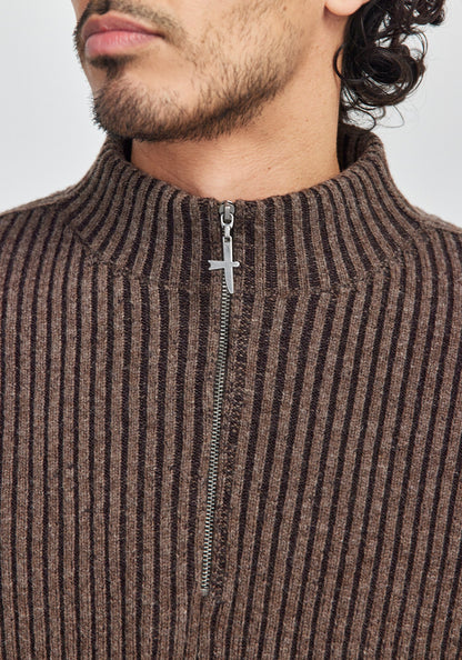 Untouched World Tanner Half Zip Punga Chocolate