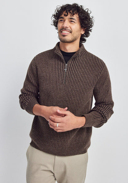 Untouched World Tanner Half Zip Punga Chocolate