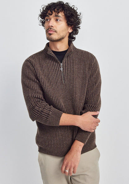 Untouched World Tanner Half Zip Punga Chocolate
