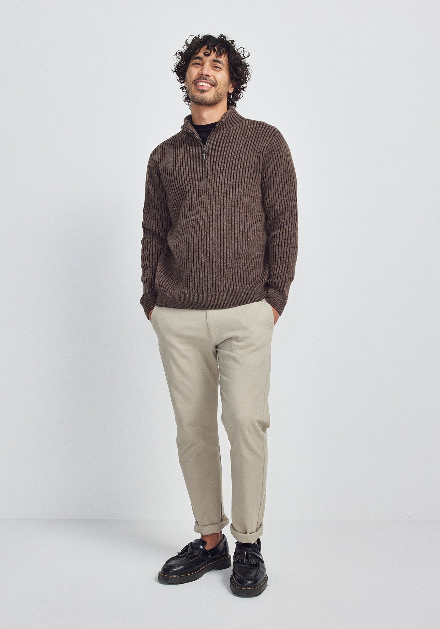 Untouched World Tanner Half Zip Punga Chocolate